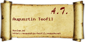 Augusztin Teofil névjegykártya